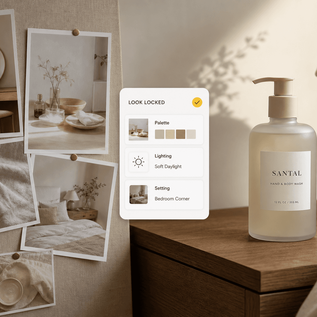 Illustrative Set the Look preview showing references and a visual style guide
